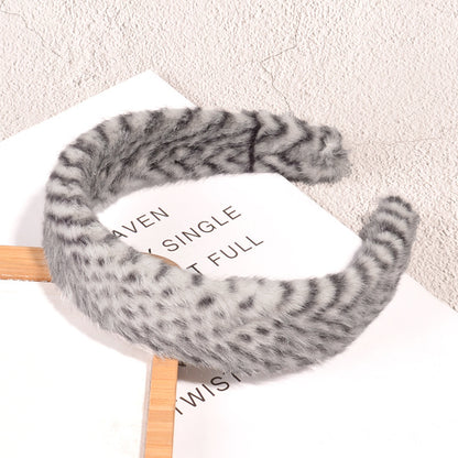Leopard Print Fluffy Hairband