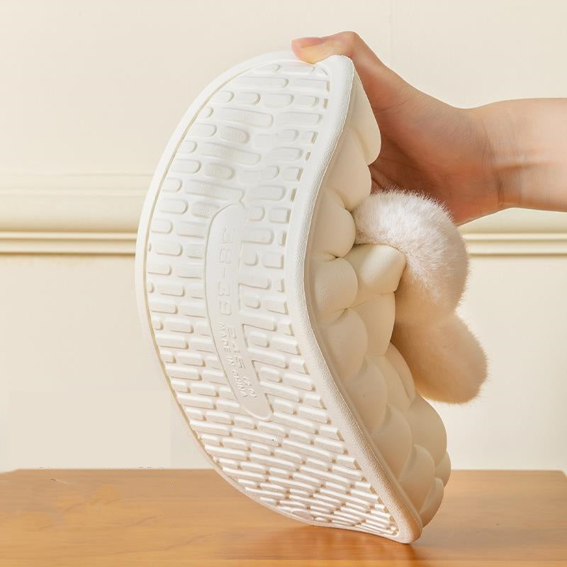 Cute Fuzzy Rabbit Indoor Slippers