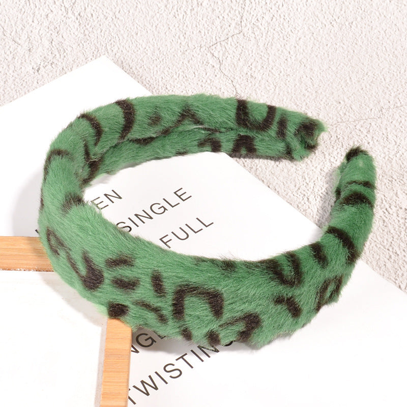 Leopard Print Fluffy Hairband