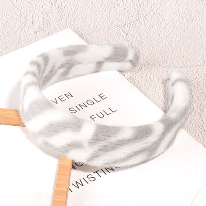 Leopard Print Fluffy Hairband