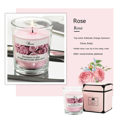 Natural Handmade Glass Romantic Fragrance Candles