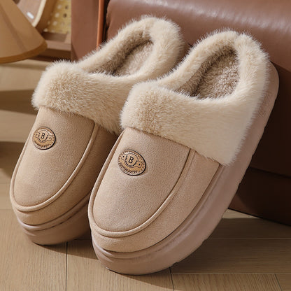 Warm Plush Suede Indoor Slippers
