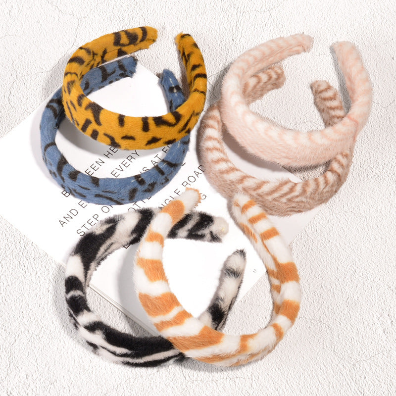 Leopard Print Fluffy Hairband