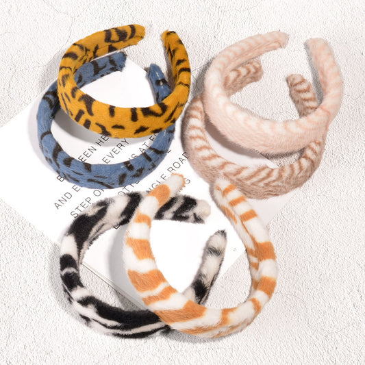 Leopard Print Fluffy Hairband