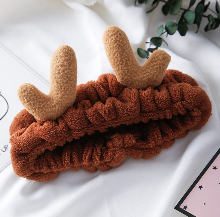 Soft Plush Cute Moose Antlers Headband