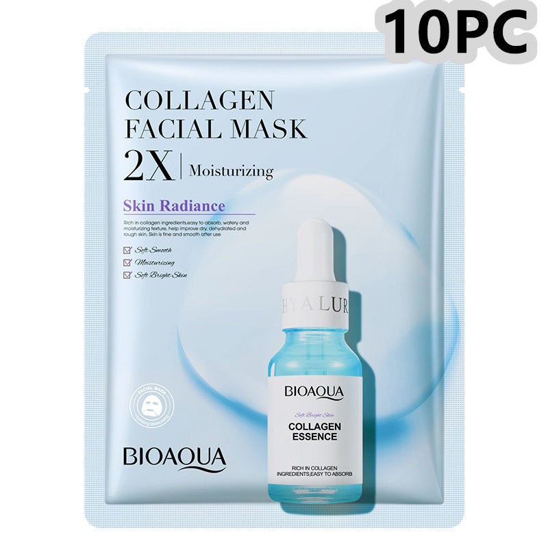 Collagen, Centella Asiatica, Hyaluronic Acid, and Vitamin C Sheet Mask