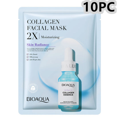 Collagen, Centella Asiatica, Hyaluronic Acid, and Vitamin C Sheet Mask