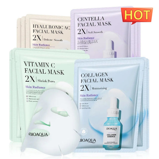 Collagen, Centella Asiatica, Hyaluronic Acid, and Vitamin C Sheet Mask