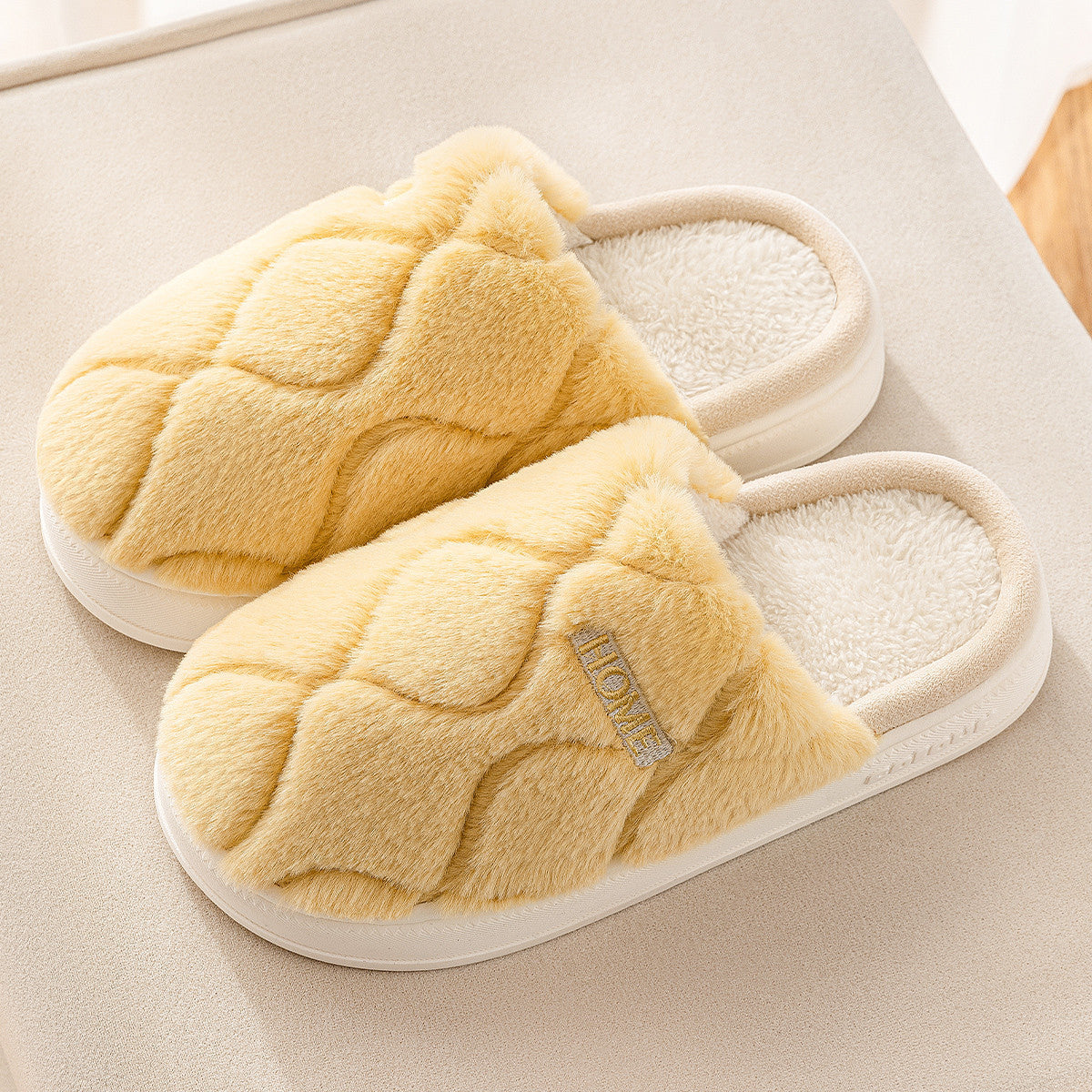 HOME Plush Indoor Slippers