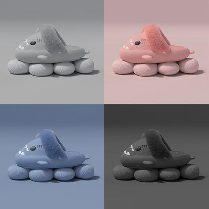 Fuzzy Shark Indoor Slippers