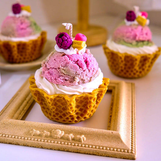 Handmade Quality Cupcake Cream Dessert Scented Candles