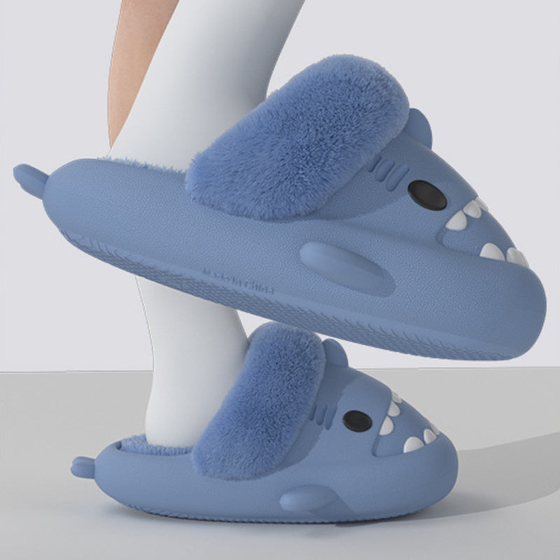 Fuzzy Shark Indoor Slippers