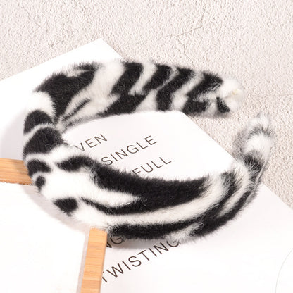 Leopard Print Fluffy Hairband