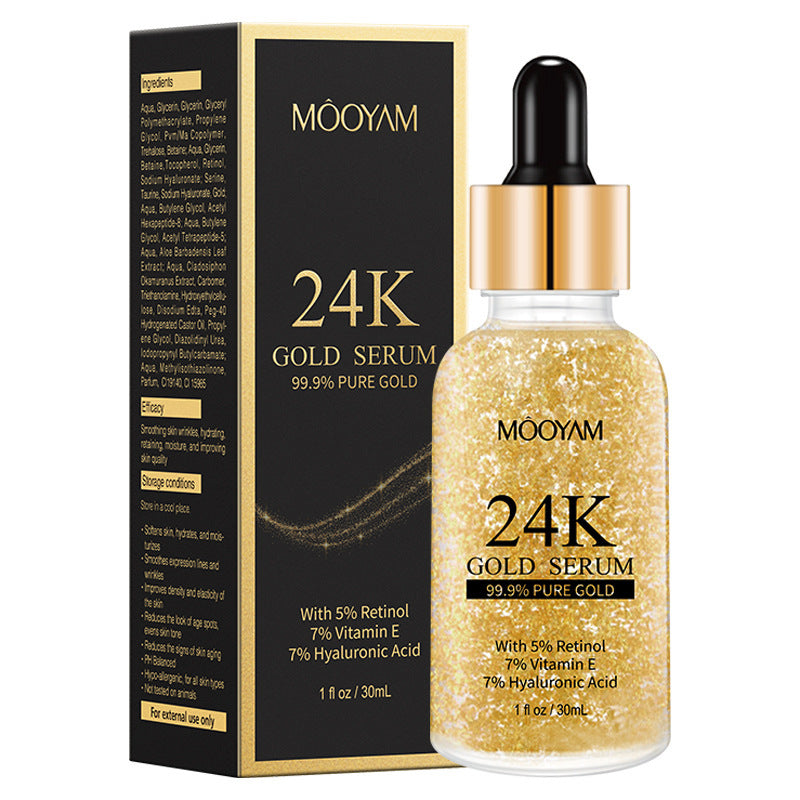 24K Gold Foil Vitamin E Retinol Anti-wrinkle Face Serum