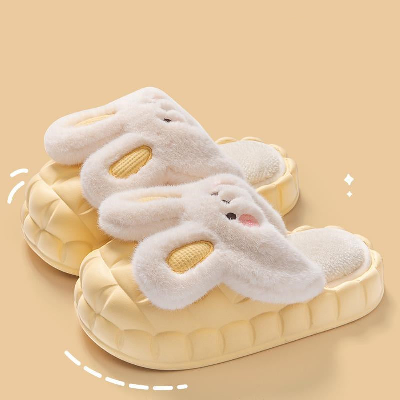 Cute Fuzzy Rabbit Indoor Slippers