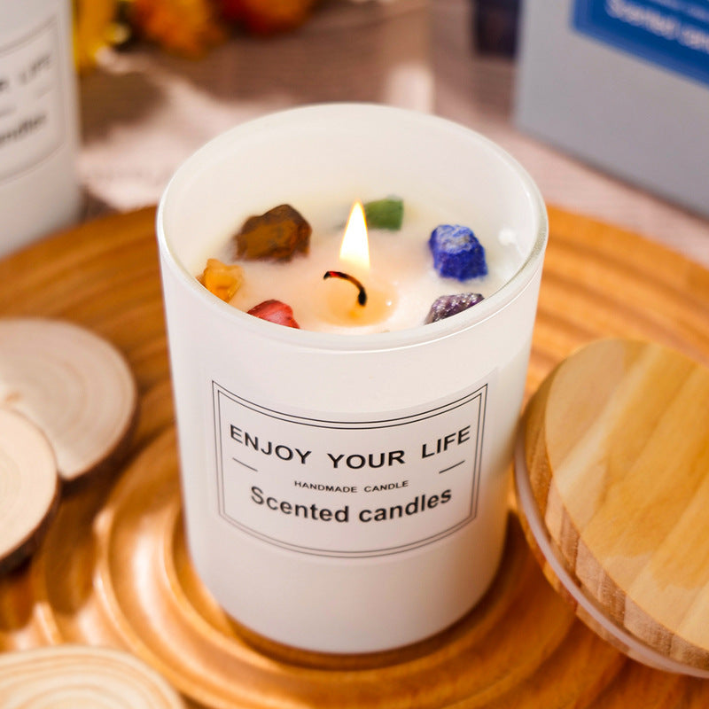 Handmade Natural Crystal Stone Scented Candles