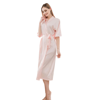 Chic Long Satin Robe For Women
