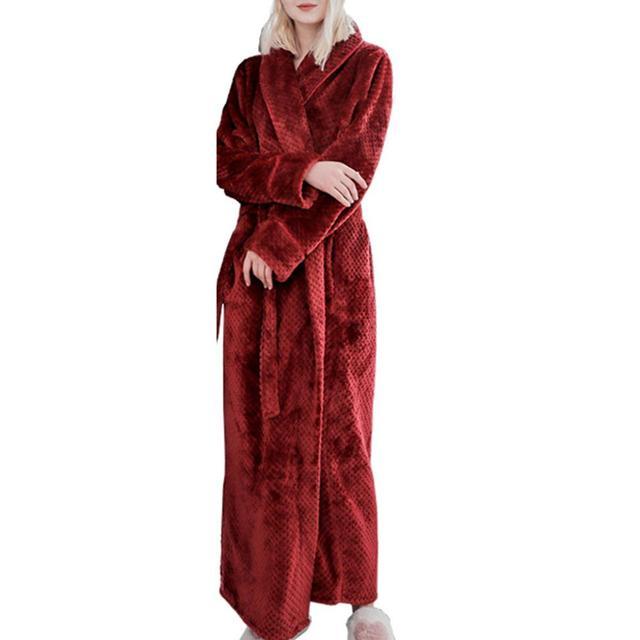 Warm Fleece Women Men Bath Robes