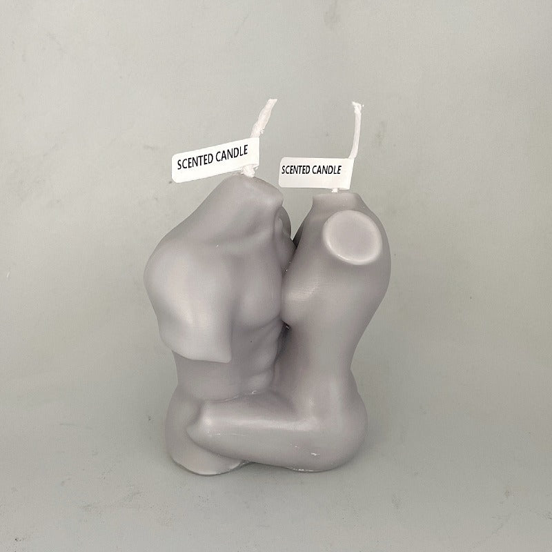 Handmade Male and Female Body Embrace Scented Candles