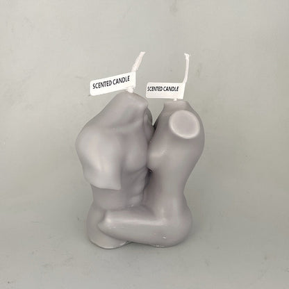 Handmade Male and Female Body Embrace Scented Candles