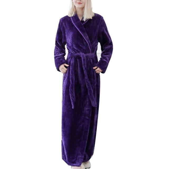 Warm Fleece Women Men Bath Robes