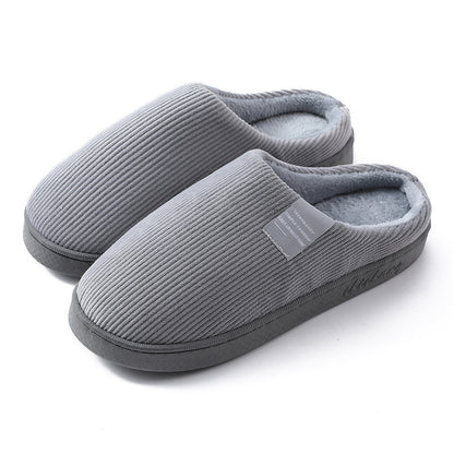 Indoor Corduroy Plush Home Slipper