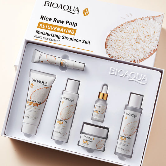 Rice Rejuvenating Moisturizing Six-piece Set Hydrating Skin Care Products