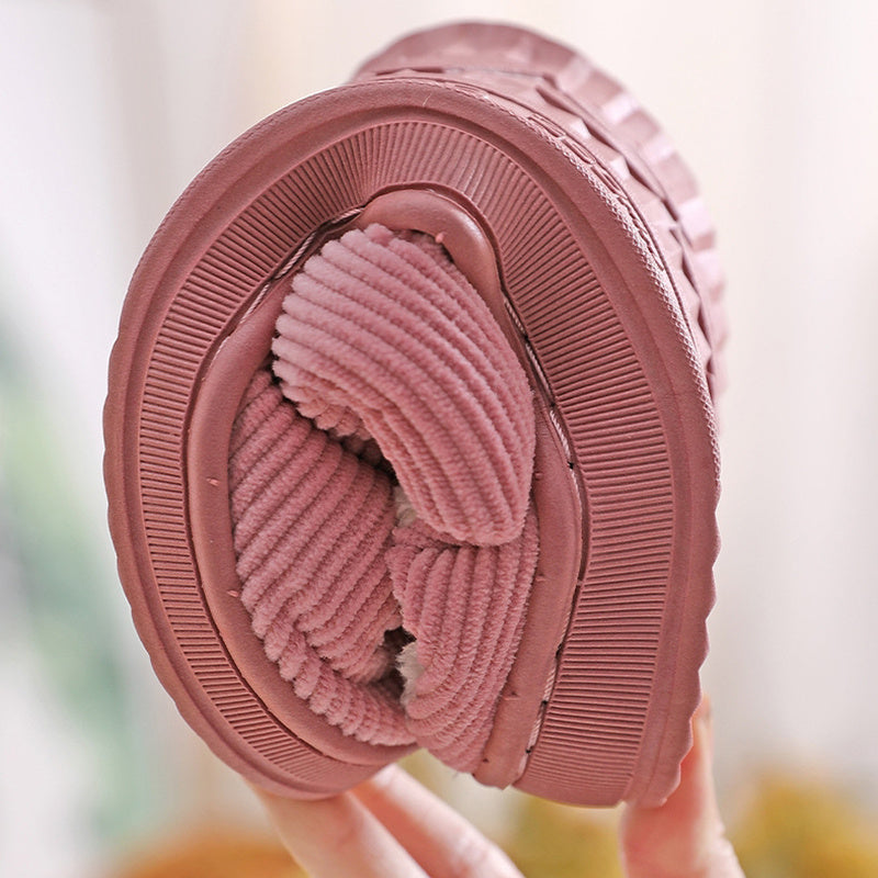 Indoor Corduroy Plush Home Slipper