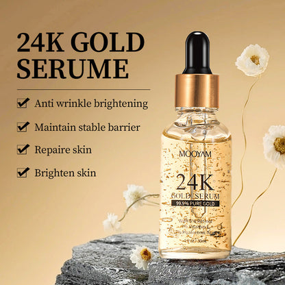 24K Gold Foil Vitamin E Retinol Anti-wrinkle Face Serum