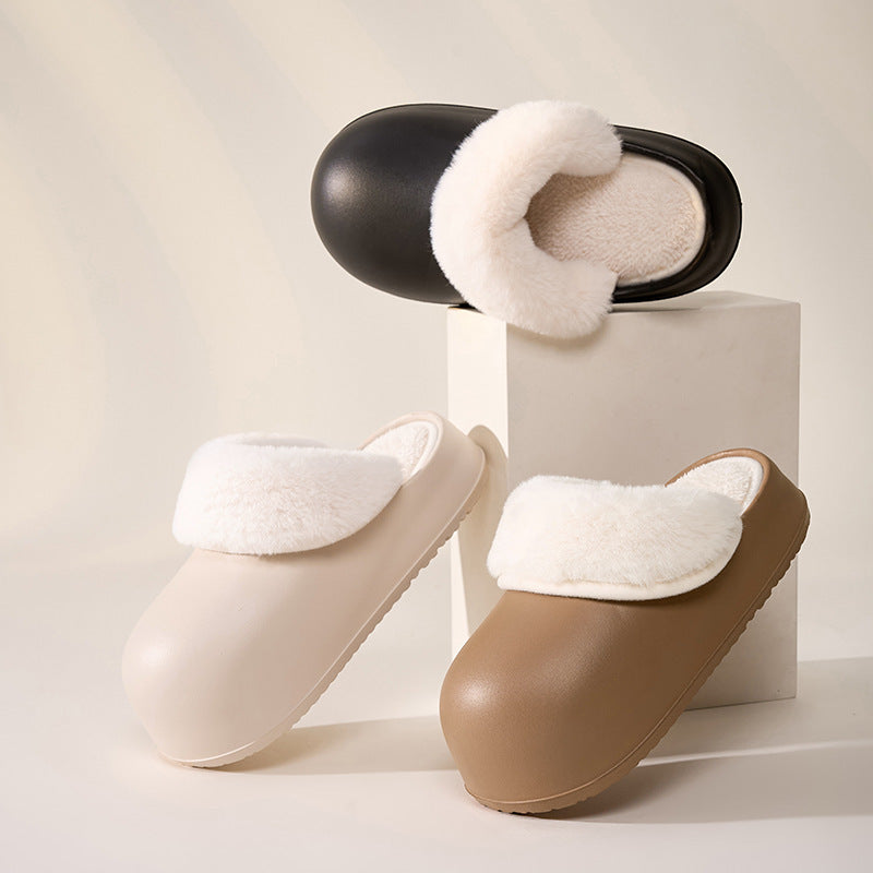 Detachable Waterproof Warm Fuzzy Home Slippers