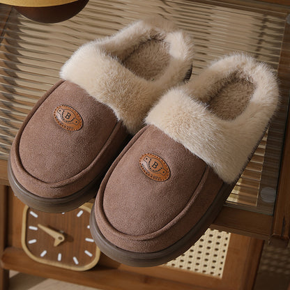 Warm Plush Suede Indoor Slippers