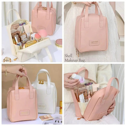 Leather Waterproof Pouch Cosmetic Bag Bag