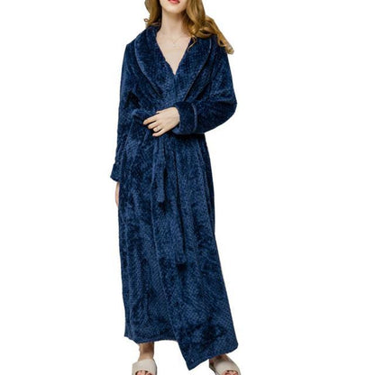 Warm Fleece Women Men Bath Robes