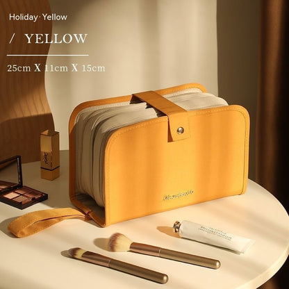 Lehuo Travel Classy Leather Cosmetic Bag