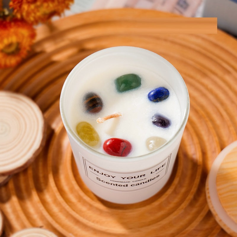 Handmade Natural Crystal Stone Scented Candles