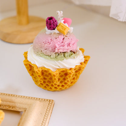 Handmade Quality Cupcake Cream Dessert Scented Candles