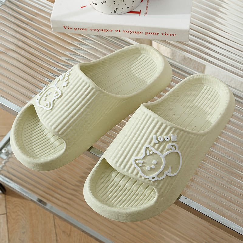 Cute Cat Bath Outdoor Indoor Slippers