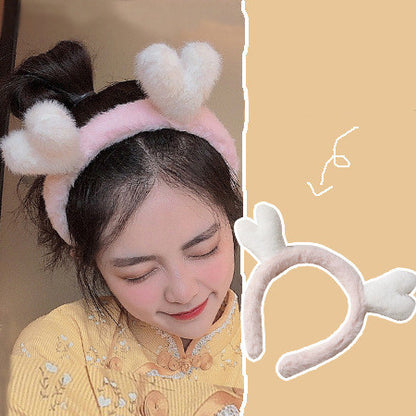 Korean Style Antler Plush Hairband