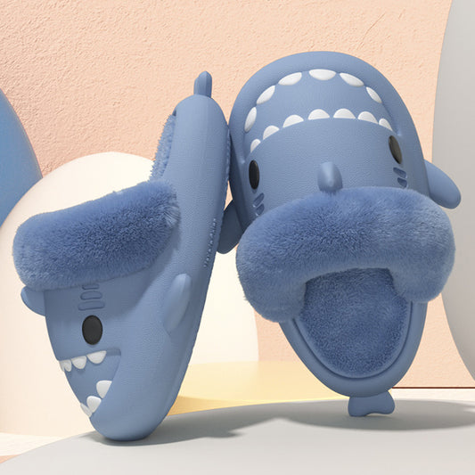 Fuzzy Shark Indoor Slippers