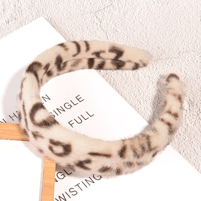 Leopard Print Fluffy Hairband