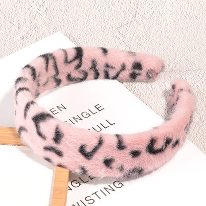 Leopard Print Fluffy Hairband