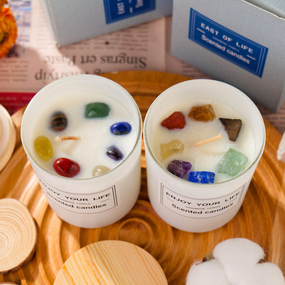 Handmade Natural Crystal Stone Scented Candles
