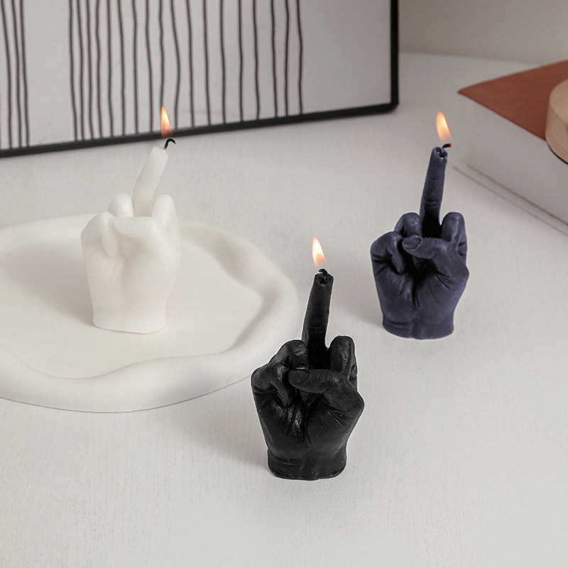 Handmade Funny Middle Finger Shaped Fragrant Candles