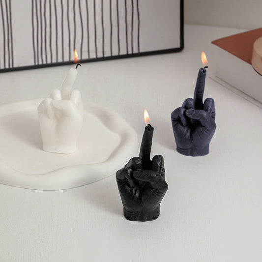Handmade Funny Middle Finger Shaped Fragrant Candles
