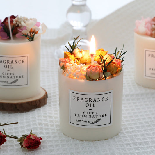 Luxury Dried Flowers Romantic Scented Candles