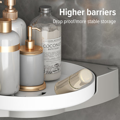 Rotating Bathroom Wall-mounted Corner Punch-free Storage Rack