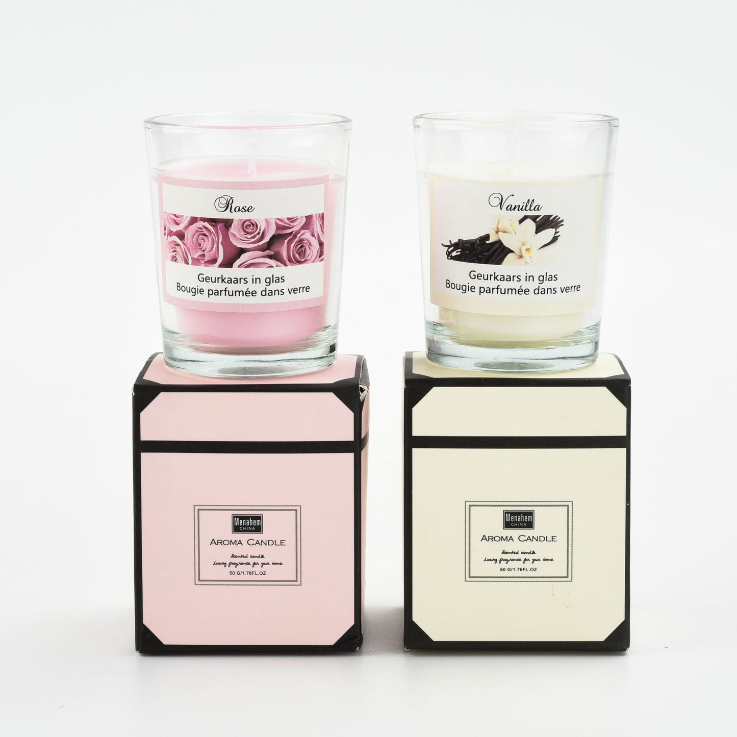 Natural Handmade Glass Romantic Fragrance Candles