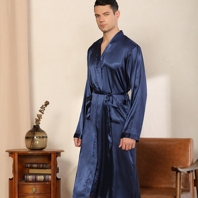 Men's Ultra-thin Cardigan Nightgown Robe