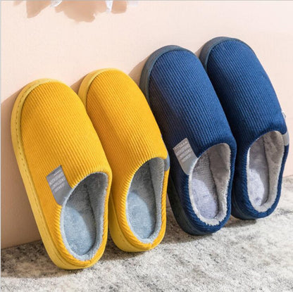 Indoor Corduroy Plush Home Slipper