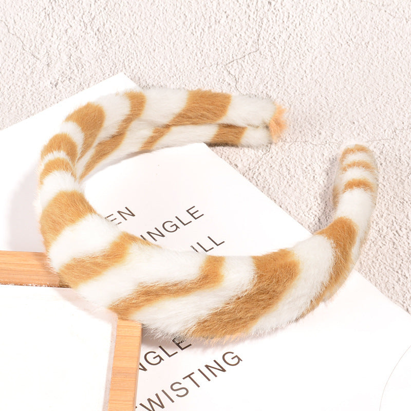 Leopard Print Fluffy Hairband